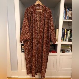 NWOT Cotton Block Print Robe